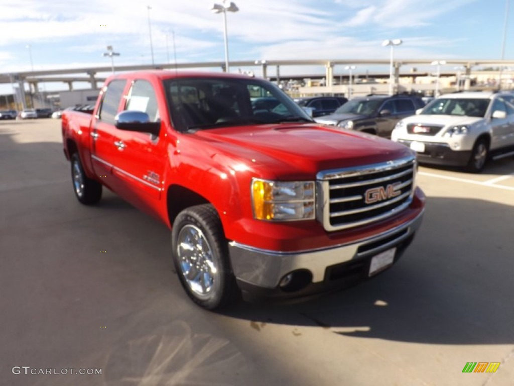 2013 Sierra 1500 SLE Crew Cab - Fire Red / Ebony photo #7