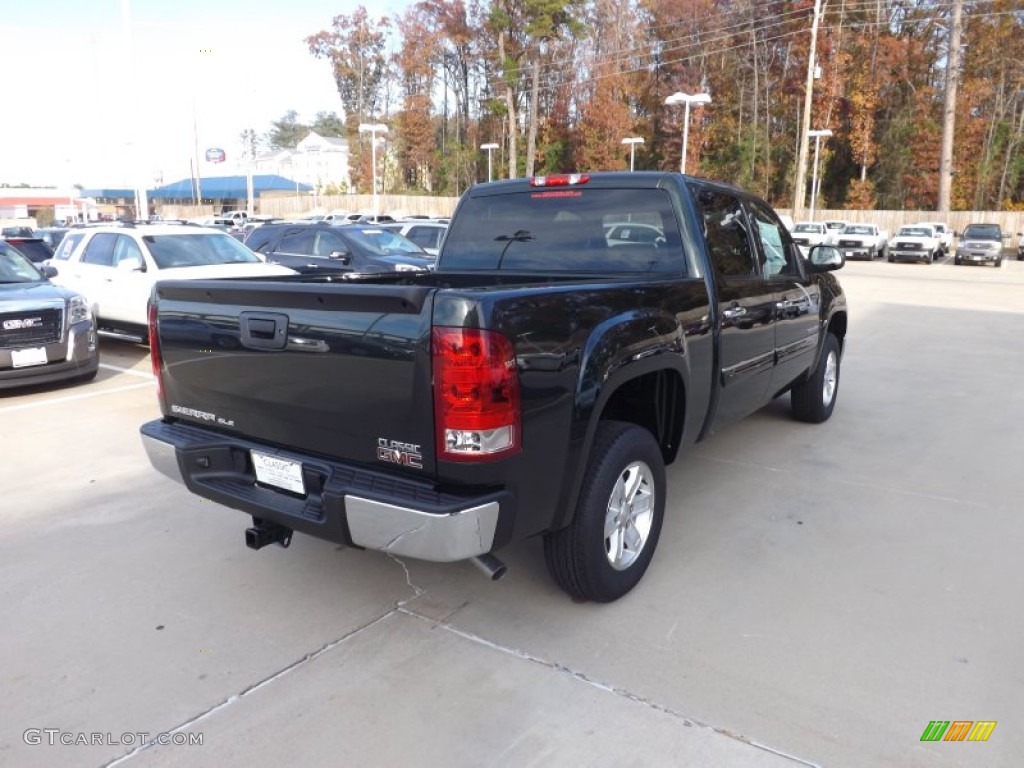 2013 Sierra 1500 SLE Crew Cab - Mineral Green Metallic / Very Dark Cashmere/Light Cashmere photo #5