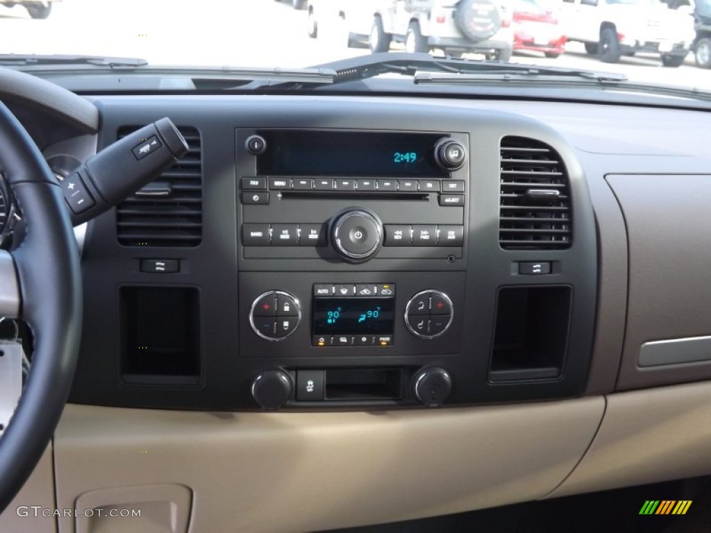 2013 Sierra 1500 SLE Crew Cab - Mineral Green Metallic / Very Dark Cashmere/Light Cashmere photo #9