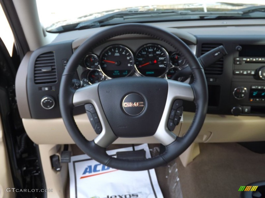 2013 Sierra 1500 SLE Crew Cab - Mineral Green Metallic / Very Dark Cashmere/Light Cashmere photo #10