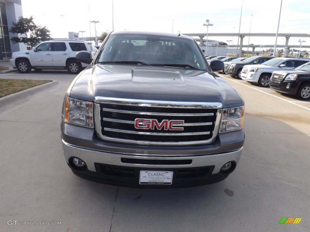 2013 Sierra 1500 SLE Crew Cab - Mocha Steel Metallic / Ebony photo #8