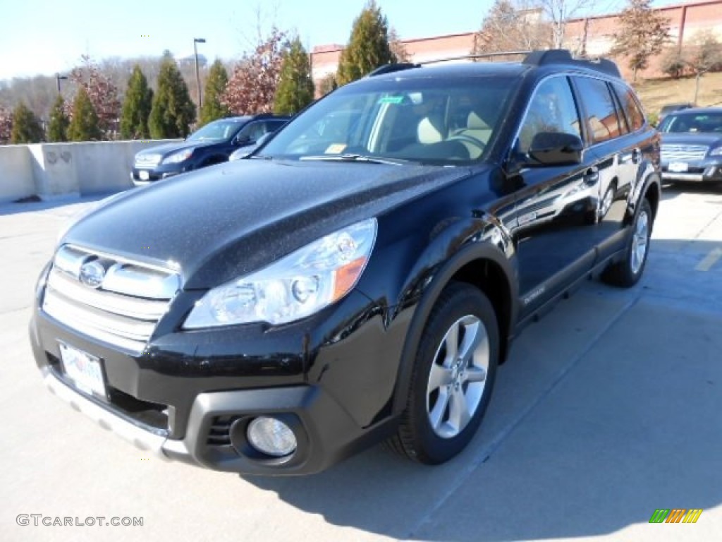 2013 Outback 2.5i Limited - Crystal Black Silica / Warm Ivory Leather photo #3