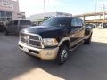 Brilliant Black Crystal Pearl 2012 Dodge Ram 3500 HD Laramie Longhorn Mega Cab 4x4 Dually