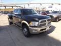Brilliant Black Crystal Pearl - Ram 3500 HD Laramie Longhorn Mega Cab 4x4 Dually Photo No. 6