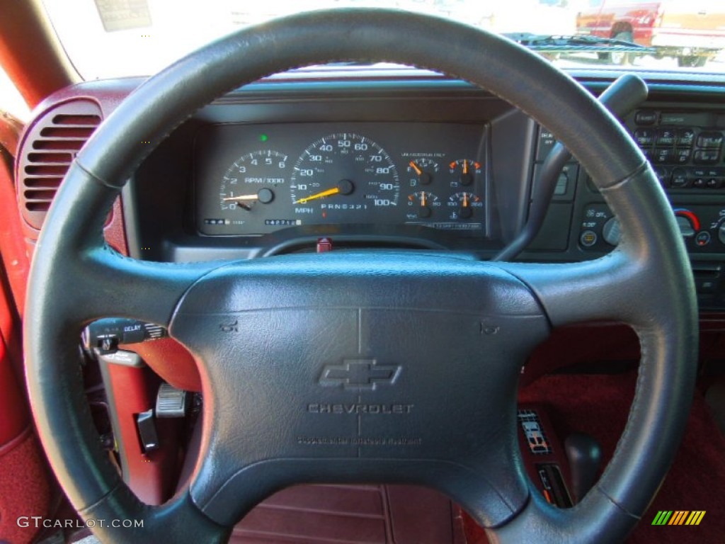 1997 Chevrolet Tahoe LS 4x4 Red Steering Wheel Photo #74155654