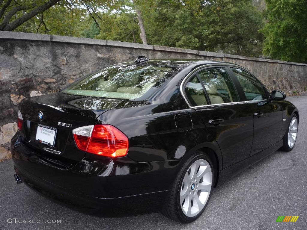 2006 3 Series 330i Sedan - Jet Black / Beige photo #2