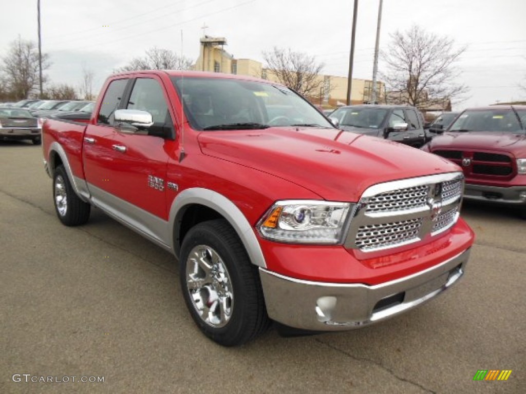 Flame Red 2013 Ram 1500 Laramie Quad Cab 4x4 Exterior Photo #74158102