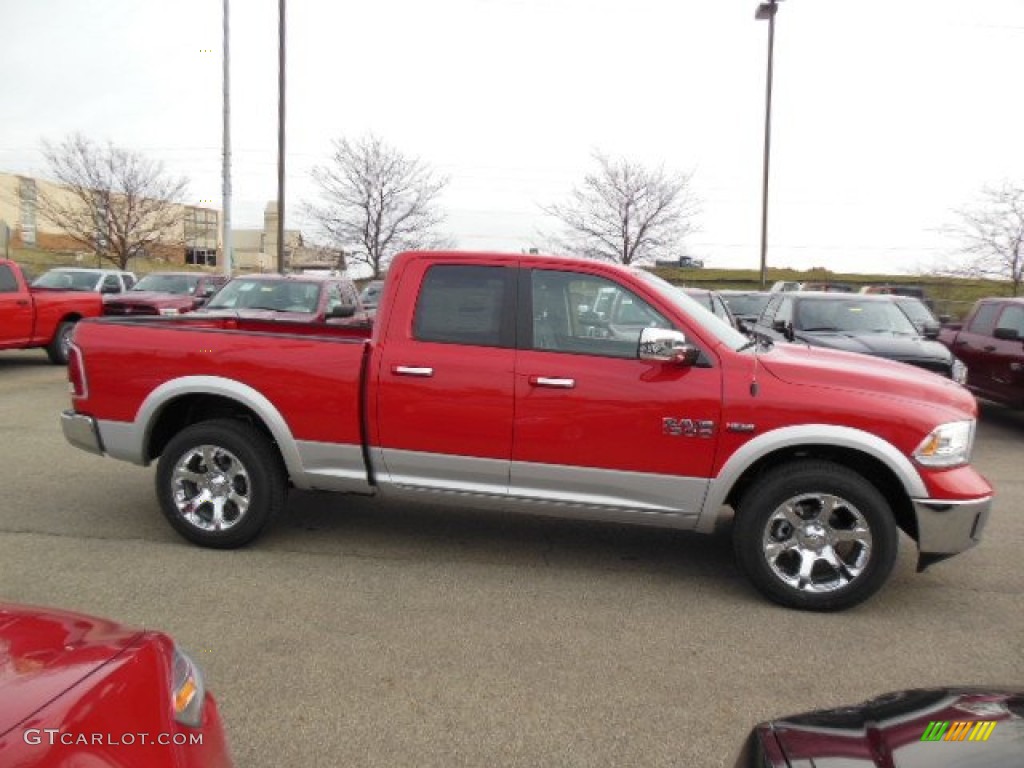 Flame Red 2013 Ram 1500 Laramie Quad Cab 4x4 Exterior Photo #74158120