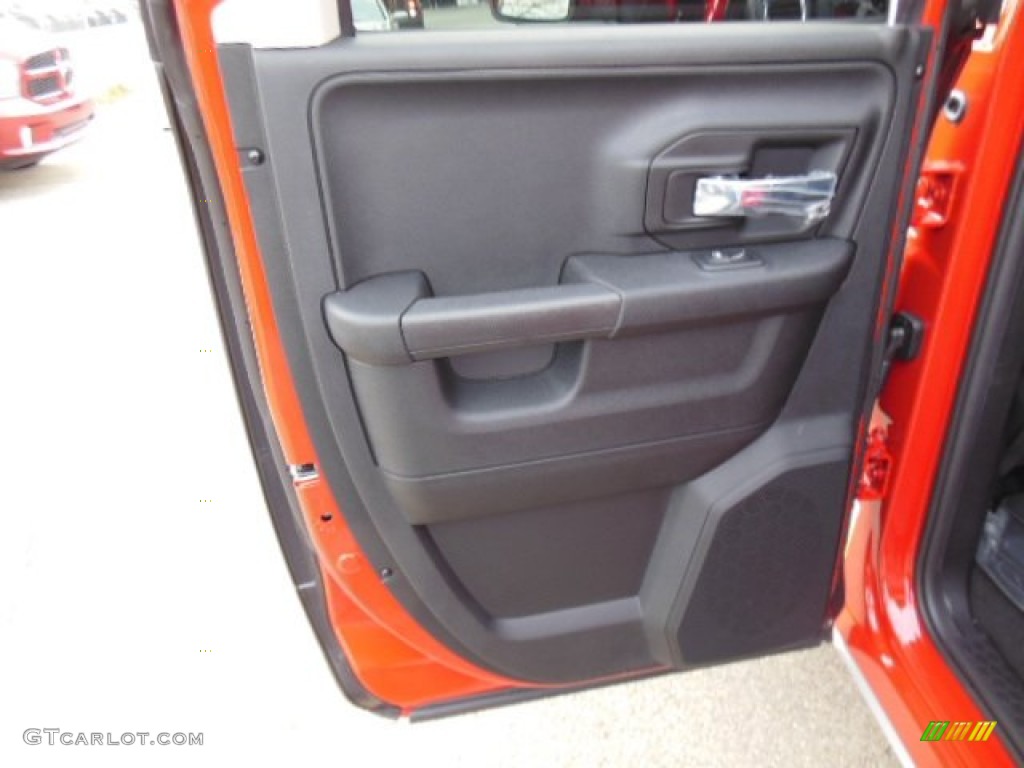 2013 Ram 1500 Laramie Quad Cab 4x4 Black Door Panel Photo #74158312