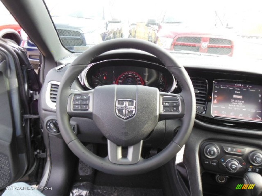 2013 Dodge Dart Limited Black Steering Wheel Photo #74158864
