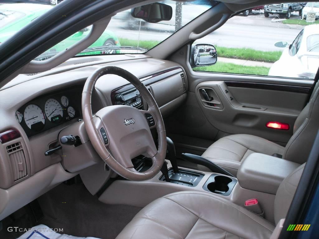 2002 Grand Cherokee Limited 4x4 - Patriot Blue Pearlcoat / Sandstone photo #9