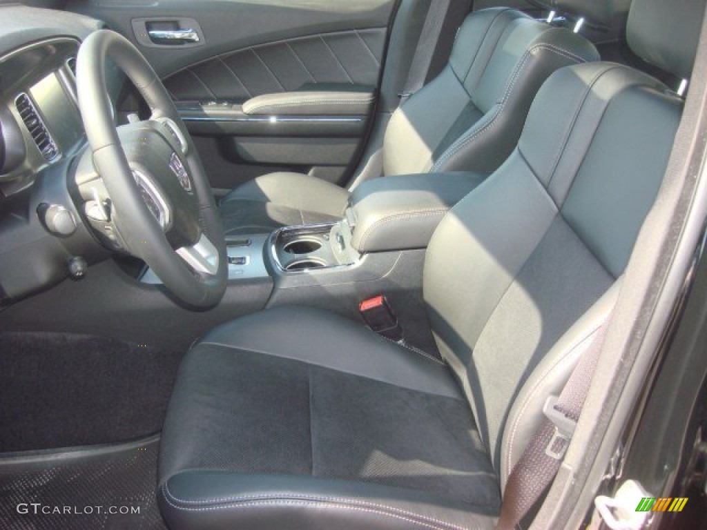 Black Interior 2013 Dodge Charger R/T Road & Track Photo #74162596