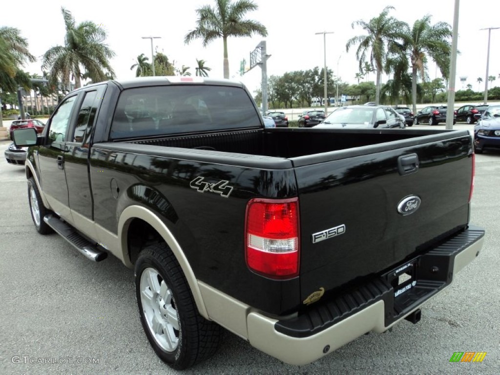 2007 F150 Lariat SuperCab 4x4 - Black / Tan photo #9