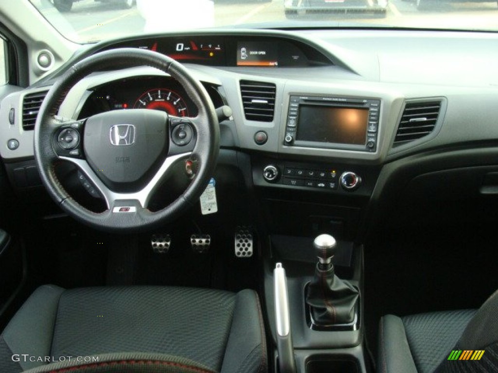 2012 Honda Civic Si Sedan Black Dashboard Photo #74162944
