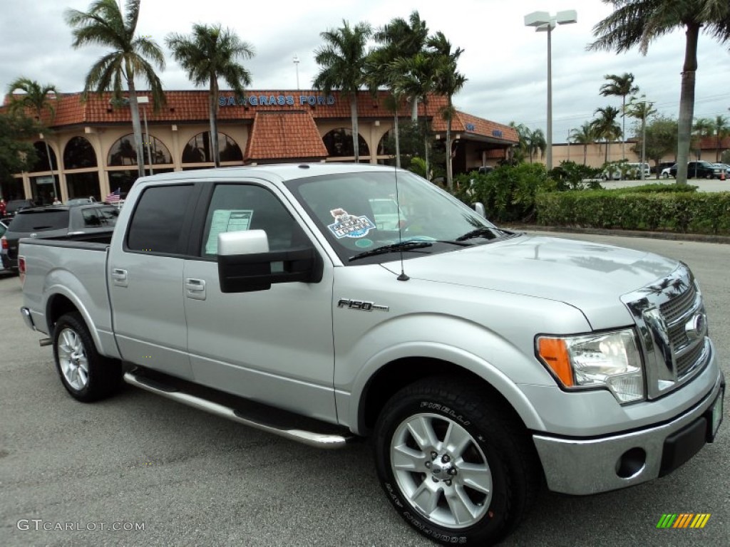 2010 F150 Lariat SuperCrew - Ingot Silver Metallic / Black photo #3