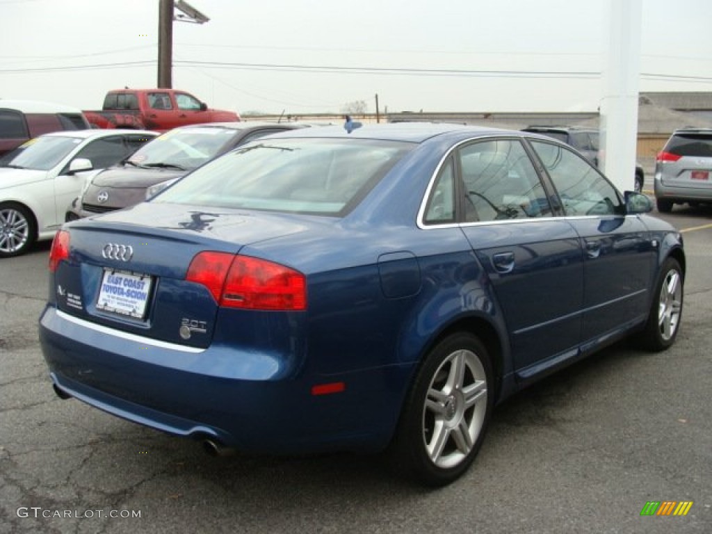 2008 A4 2.0T quattro Sedan - Ocean Blue Pearl Effect / Beige photo #4