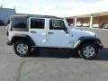 2013 Bright White Jeep Wrangler Unlimited Sport S 4x4  photo #6