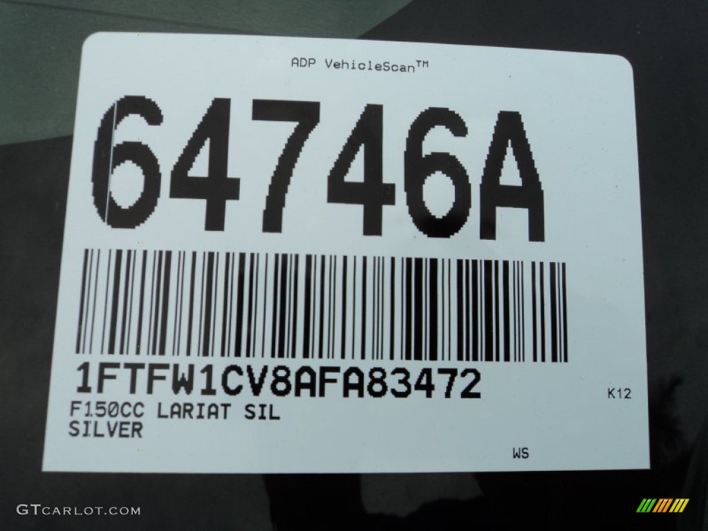 2010 F150 Lariat SuperCrew - Ingot Silver Metallic / Black photo #35