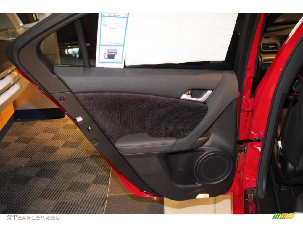 2013 Acura TSX Special Edition Special Edition Ebony/Red Door Panel Photo #74167083