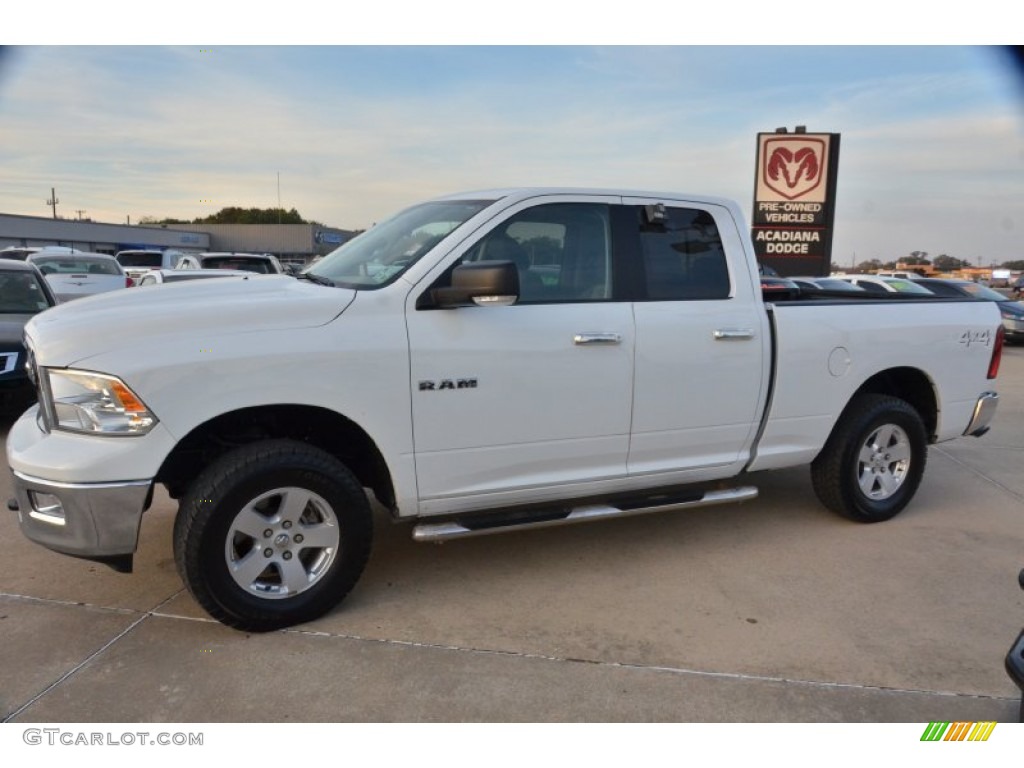 2010 Ram 1500 Big Horn Quad Cab 4x4 - Stone White / Dark Slate/Medium Graystone photo #2