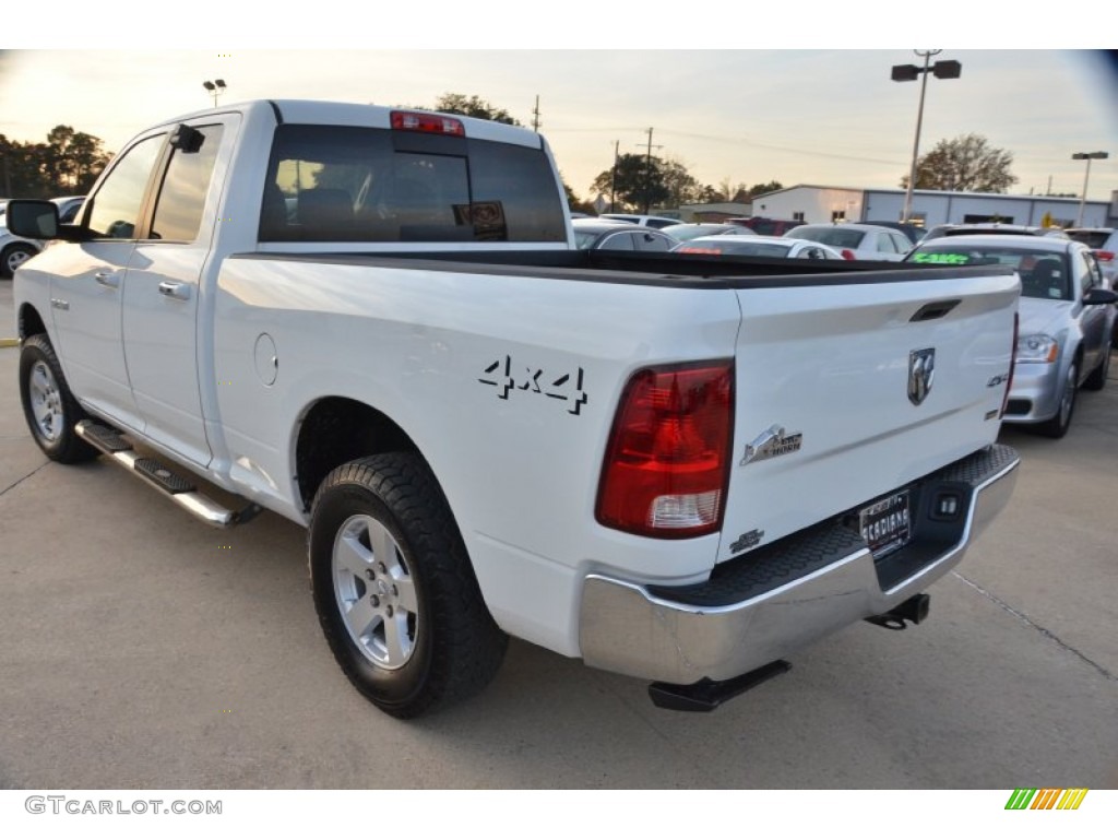 2010 Ram 1500 Big Horn Quad Cab 4x4 - Stone White / Dark Slate/Medium Graystone photo #3
