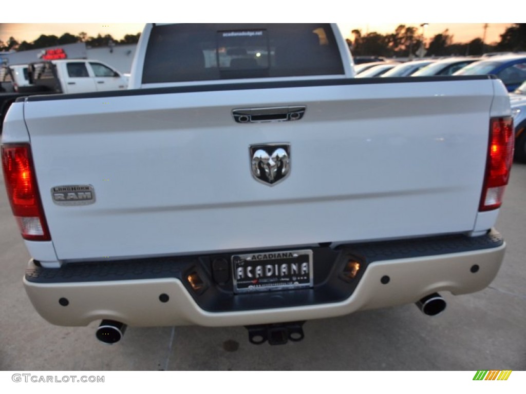 2011 Ram 1500 Laramie Longhorn Crew Cab - Bright White / Light Pebble Beige/Bark Brown photo #4