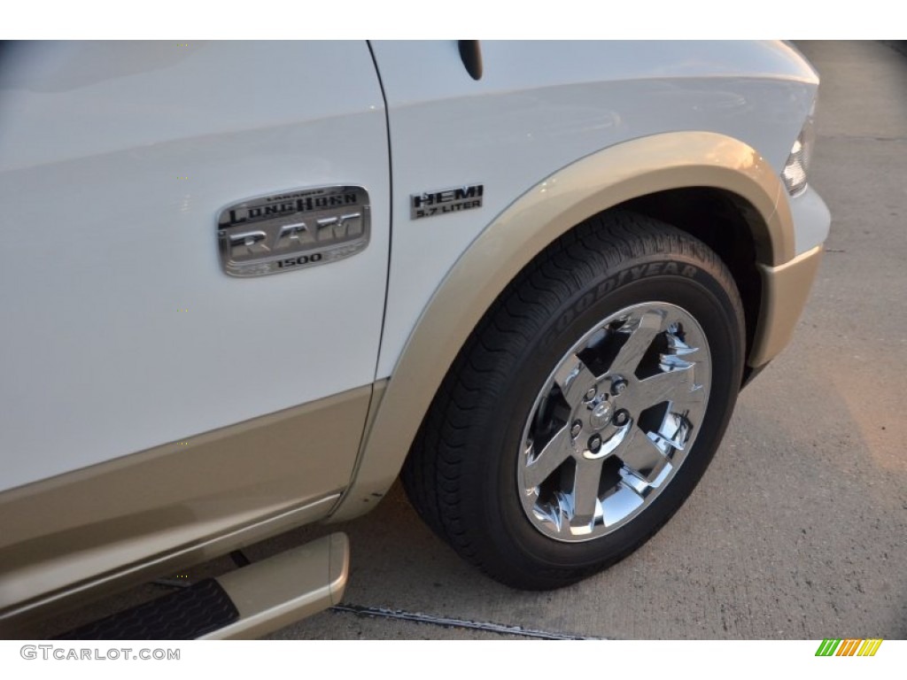 2011 Ram 1500 Laramie Longhorn Crew Cab - Bright White / Light Pebble Beige/Bark Brown photo #9