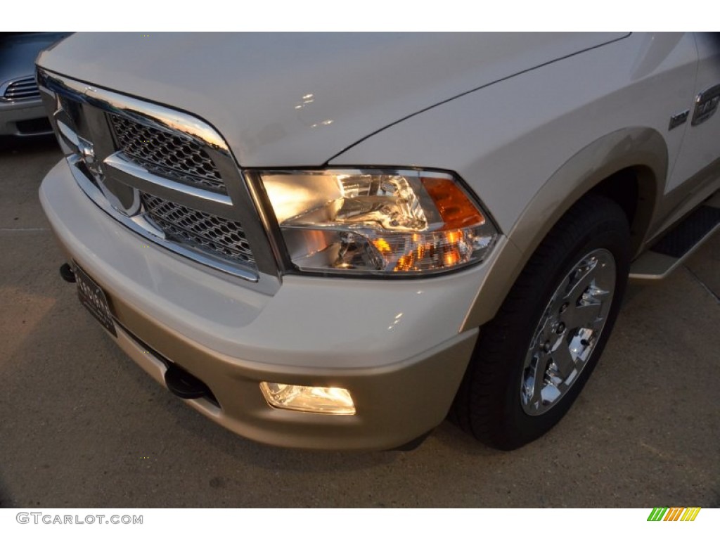 2011 Ram 1500 Laramie Longhorn Crew Cab - Bright White / Light Pebble Beige/Bark Brown photo #12