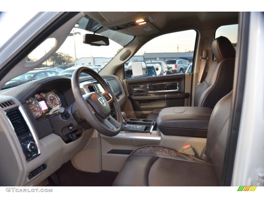 2011 Ram 1500 Laramie Longhorn Crew Cab - Bright White / Light Pebble Beige/Bark Brown photo #18