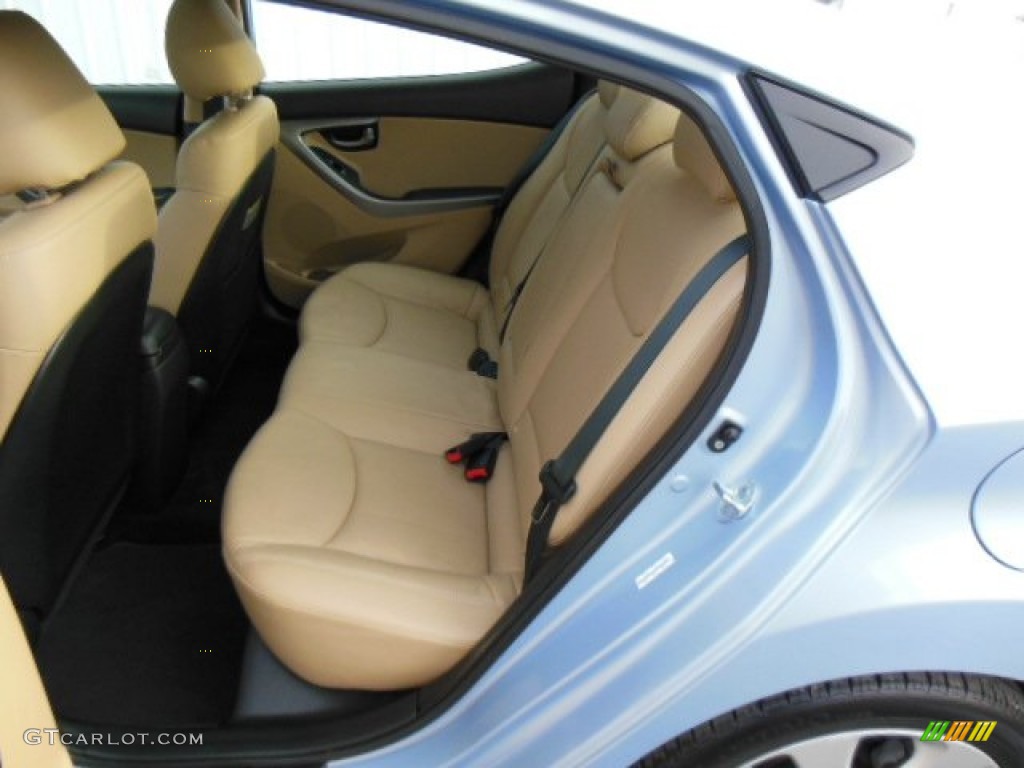 2012 Elantra Limited - Blue Sky Metallic / Beige photo #13