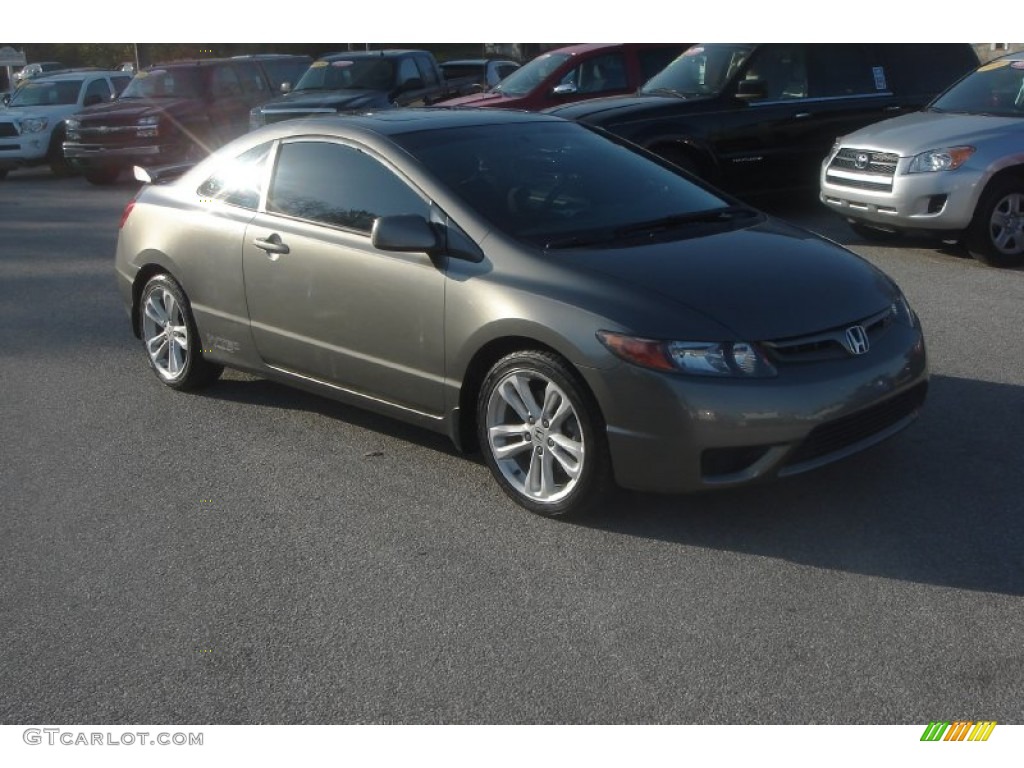 2006 Civic Si Coupe - Galaxy Gray Metallic / Black photo #19