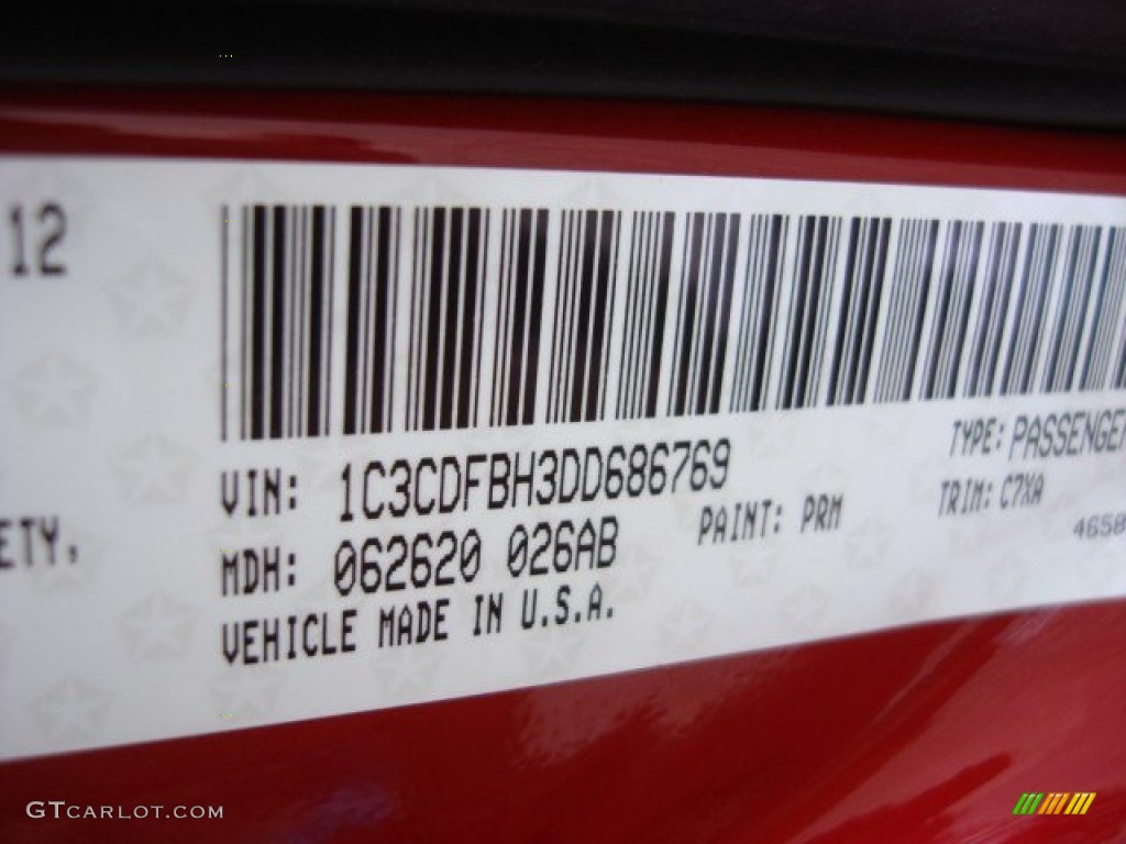 2013 Dart Color Code PRM for Redline 2-Coat Pearl Photo #74170854