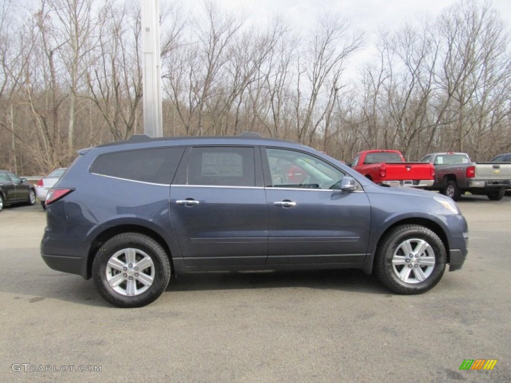 2013 Traverse LT AWD - Atlantis Blue Metallic / Ebony photo #7