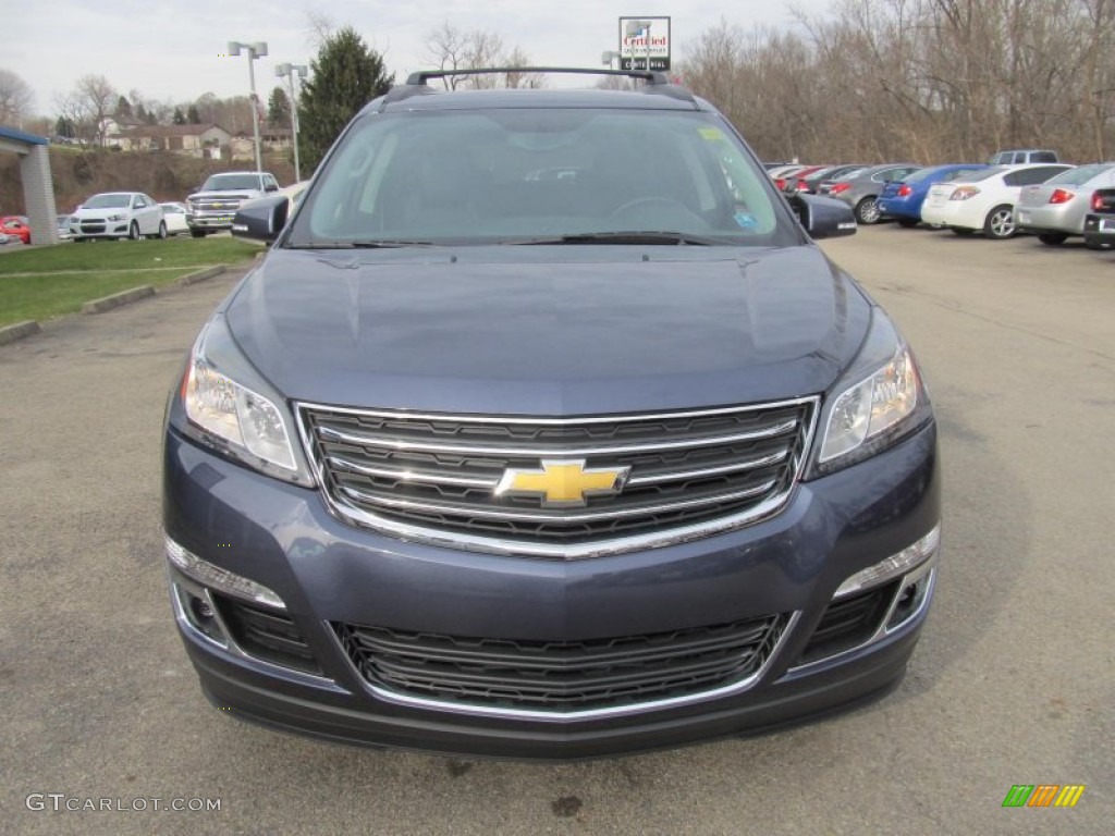 2013 Traverse LT AWD - Atlantis Blue Metallic / Ebony photo #10