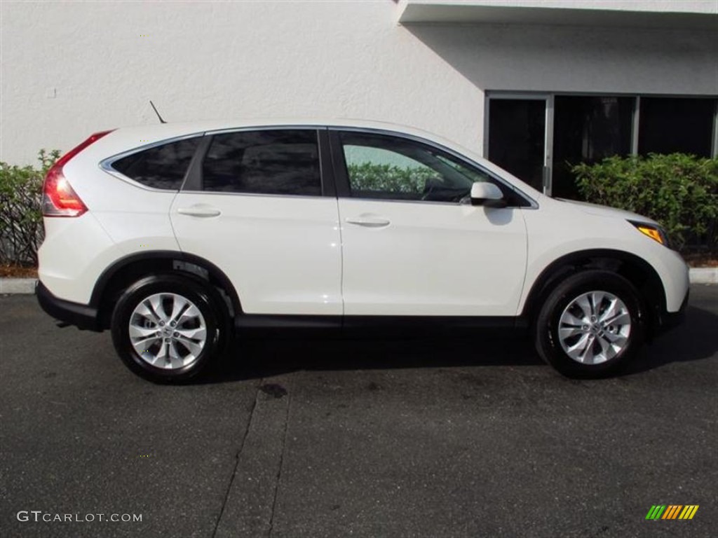 2013 CR-V EX AWD - White Diamond Pearl / Beige photo #2