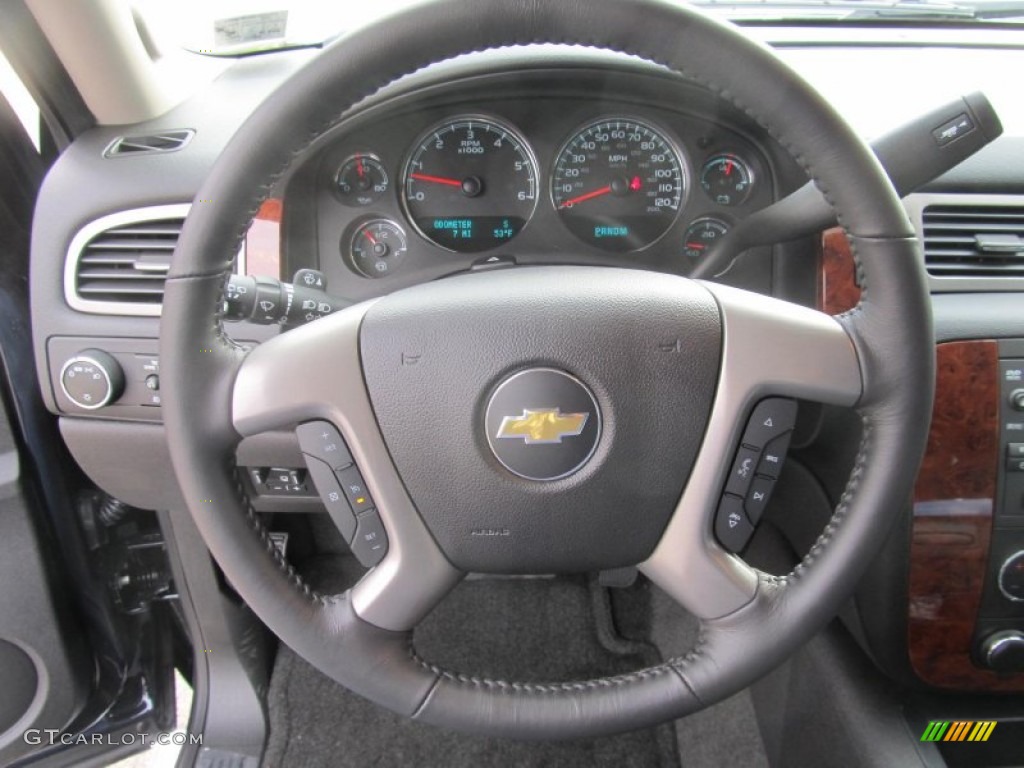 2013 Chevrolet Tahoe LT 4x4 Ebony Steering Wheel Photo #74172886