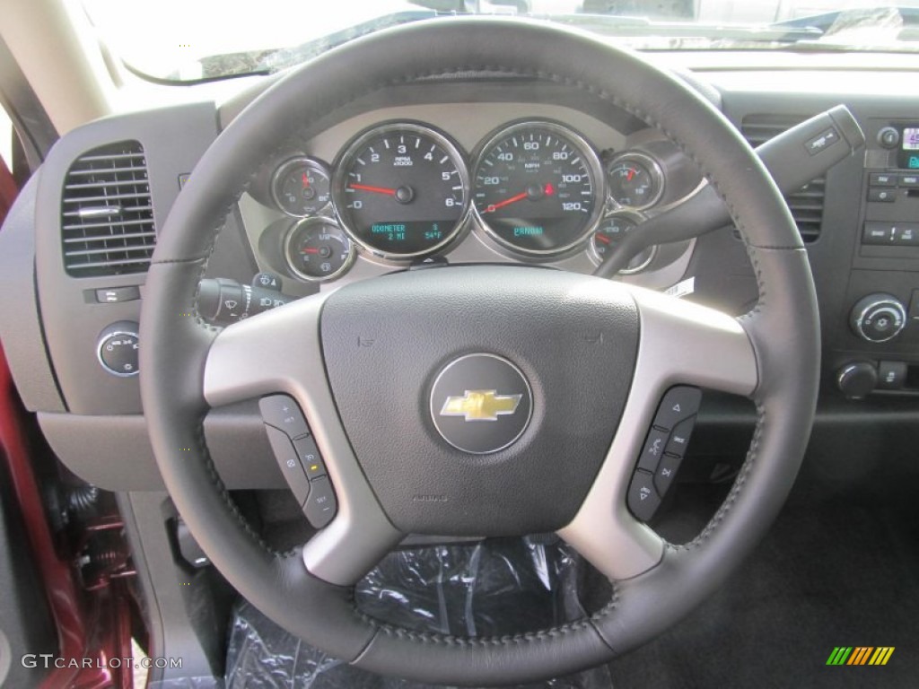 2013 Chevrolet Silverado 1500 LT Regular Cab 4x4 Ebony Steering Wheel Photo #74173366