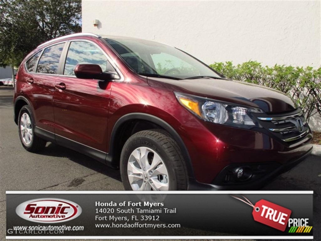 2013 CR-V EX-L - Basque Red Pearl II / Gray photo #1