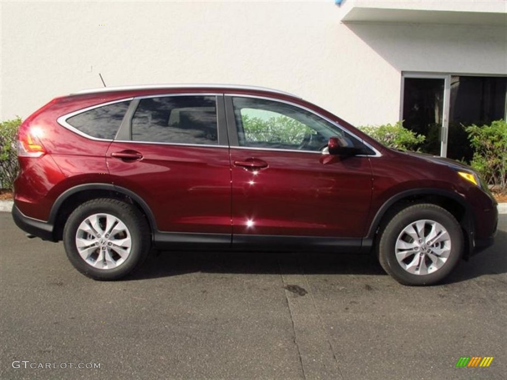 2013 CR-V EX-L - Basque Red Pearl II / Gray photo #2