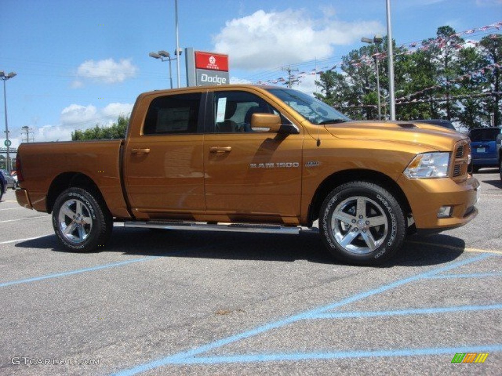 2012 Ram 1500 Sport Crew Cab 4x4 - Tequila Sunrise Pearl / Dark Slate Gray photo #4