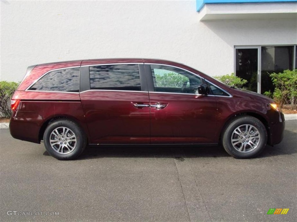 2013 Odyssey EX-L - Dark Cherry Pearl / Beige photo #2