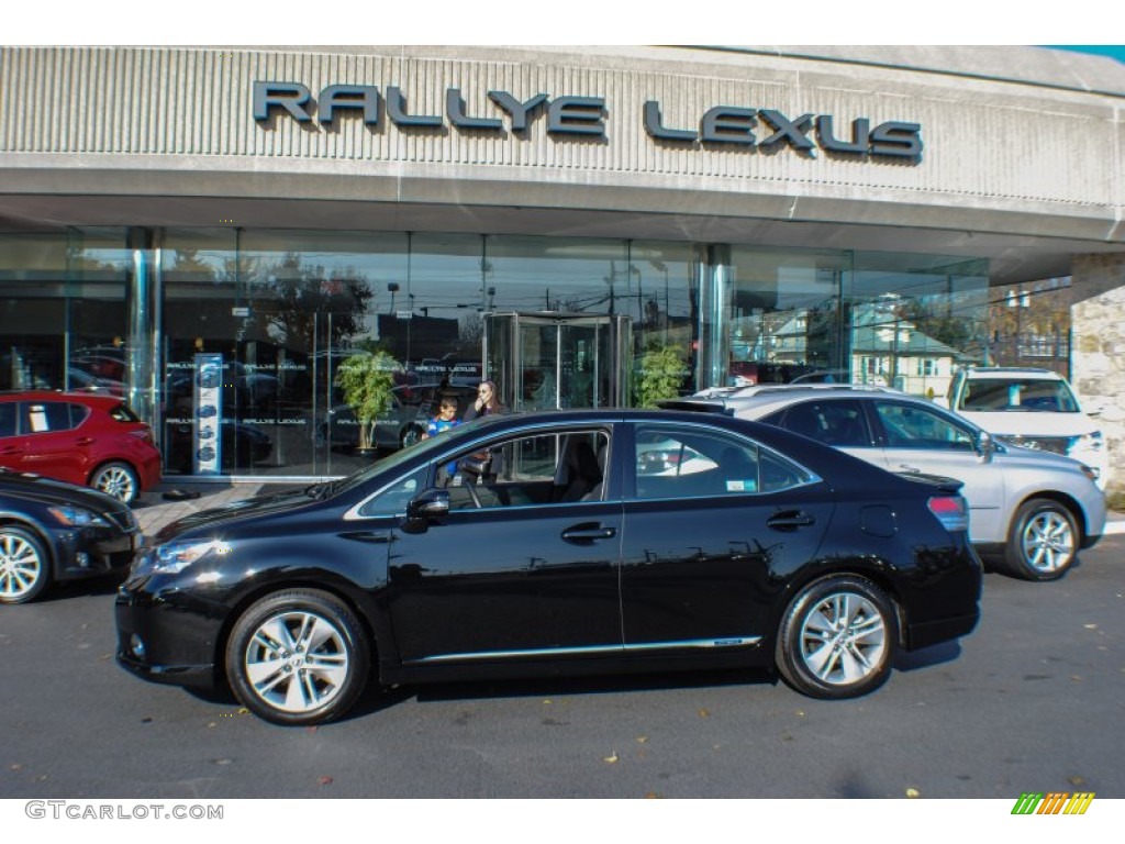 2011 HS 250h Hybrid Premium - Obsidian Black / Black/Brown Walnut photo #3