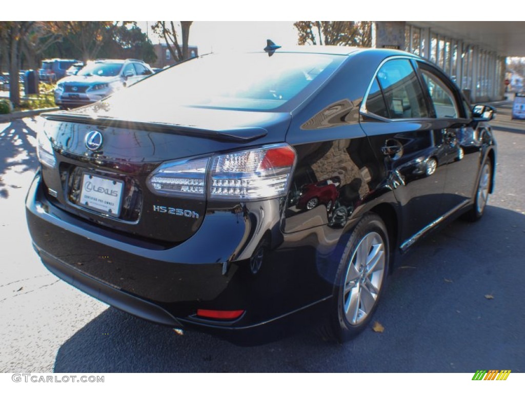 2011 HS 250h Hybrid Premium - Obsidian Black / Black/Brown Walnut photo #6
