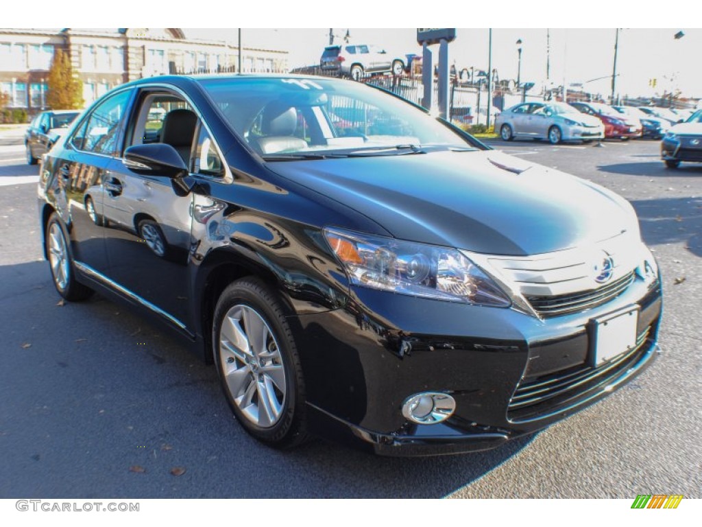 2011 HS 250h Hybrid Premium - Obsidian Black / Black/Brown Walnut photo #7