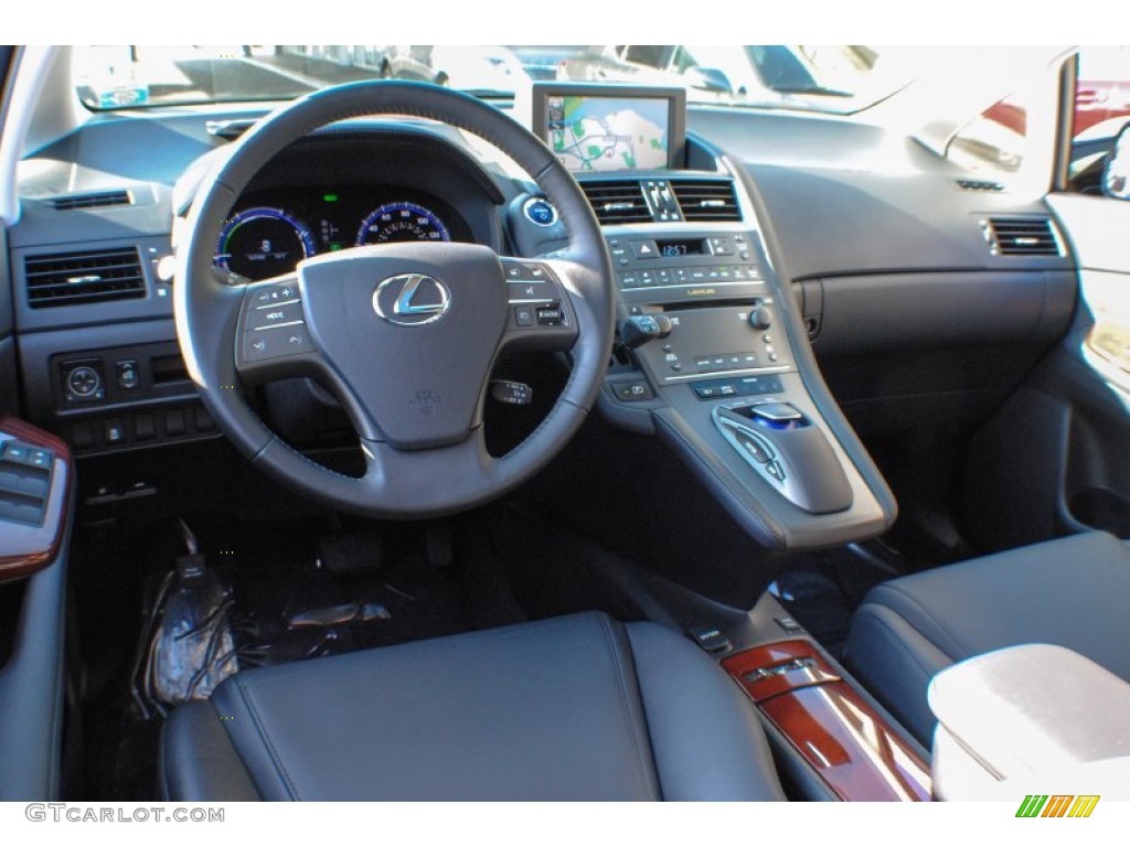 2011 HS 250h Hybrid Premium - Obsidian Black / Black/Brown Walnut photo #19