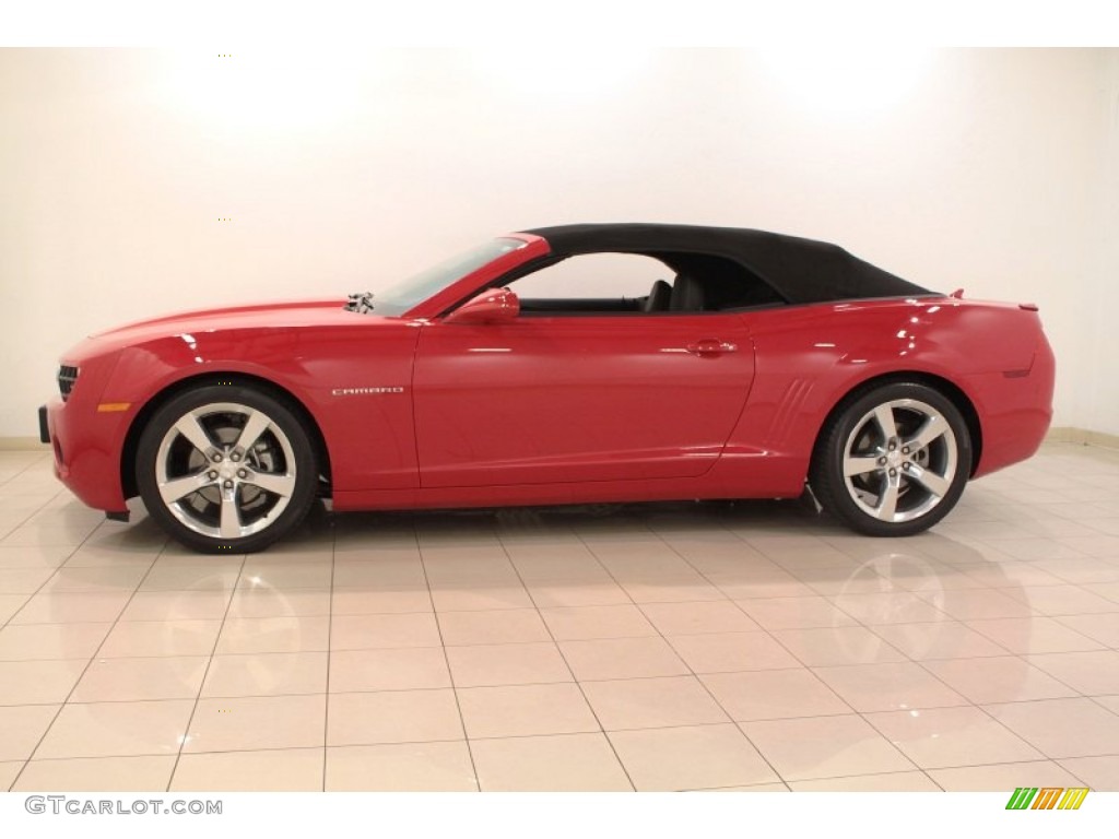 2011 Camaro LT/RS Convertible - Victory Red / Black photo #10