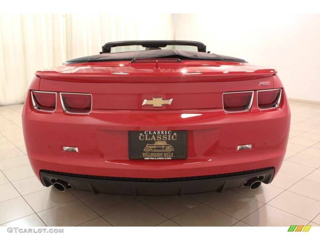 2011 Camaro LT/RS Convertible - Victory Red / Black photo #31