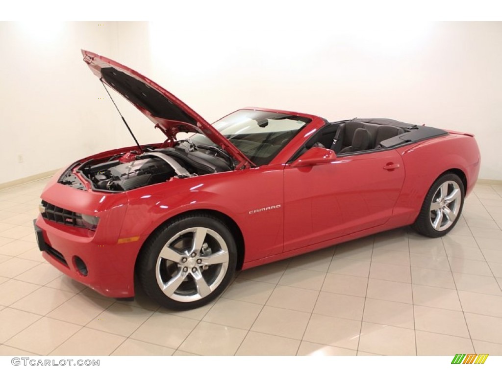 2011 Camaro LT/RS Convertible - Victory Red / Black photo #32