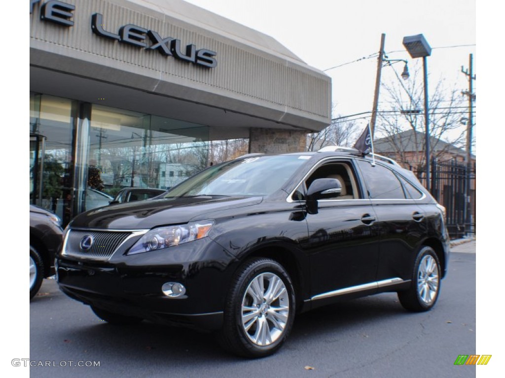 2010 RX 450h AWD Hybrid - Obsidian Black / Parchment/Brown Walnut photo #1