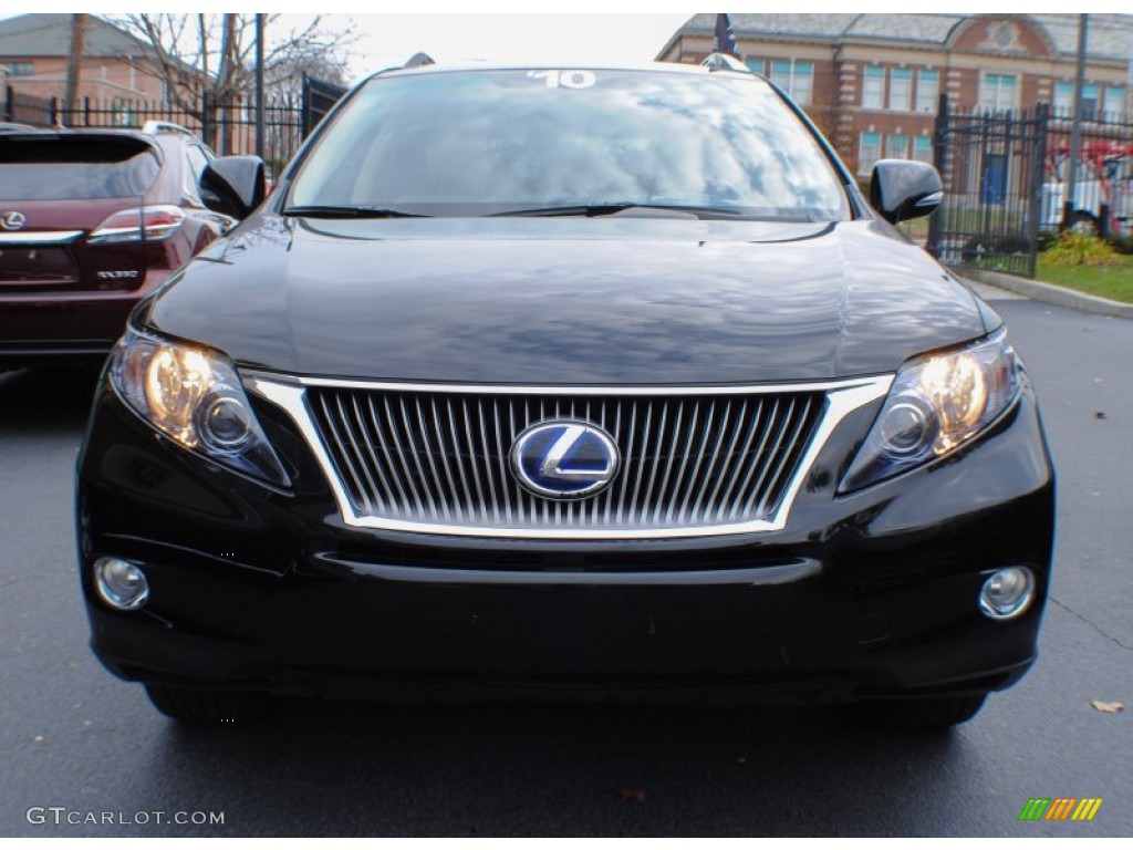 2010 RX 450h AWD Hybrid - Obsidian Black / Parchment/Brown Walnut photo #2